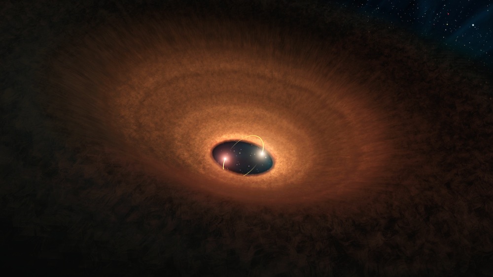 NASA Finds Blinking Baby Stars with Cosmic 'Hula Hoop'